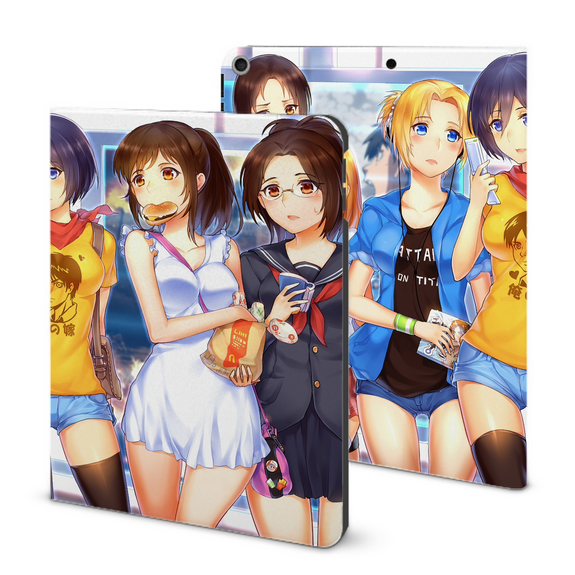 （画像用） 進撃の巨人 Attack on Titan IPad ケース ブック型 PUレザー TPU 耐衝撃 軽量 薄型 ペン収納なし 全面保護 IPad 各モデル対応